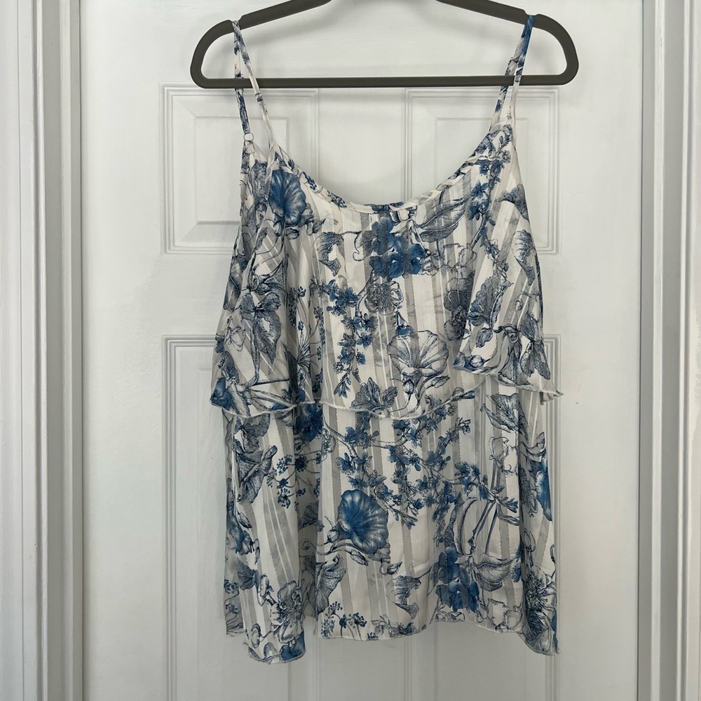 Blue Floral Women's Camisole